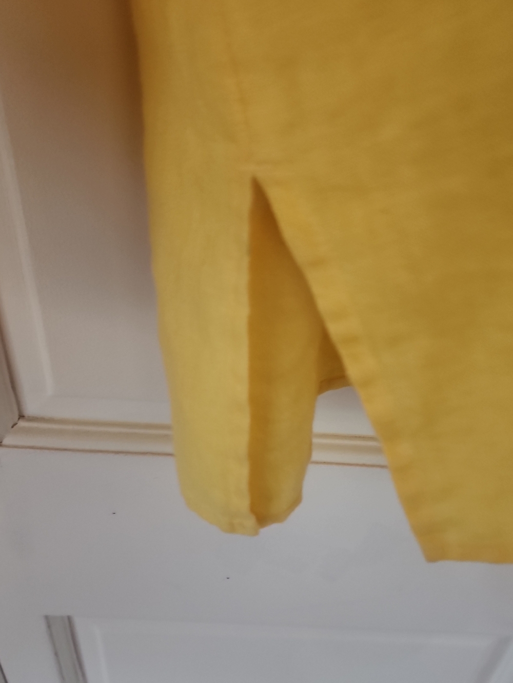 New Condition .Chico's Yellow Linen Shirt - Picture 7 of 8